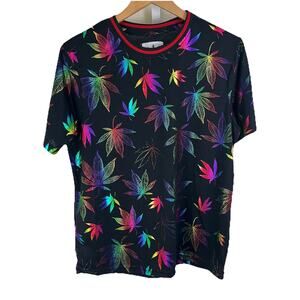 Kronic Prints Drill Clothing Metallic Marijuana Print Mens M Medium